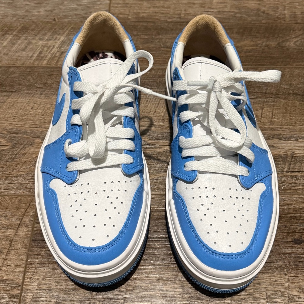 Nike Court Vision Alta White Blue Platform Sneakers